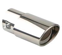 Terminale Coda Per La Maggior Parte Delle Auto Terminale Scarico Automatico Da 2,5" Finitura Cromata In Acciaio Inossidabile Gola Posteriore Tubo Dritto Per 1 Pezzo(S Straight)