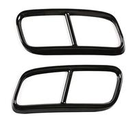 Terminale Coda Per Q7 2016 2017 2018 Strisce Decorative Per Interni Auto In Acciaio Inox 2 Pezzi Terminale Di Scarico Marmitta Parti Uscita(Glossy Black)