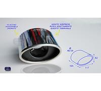 Terminale Codino Marmitta scarico inox universale cromato auto tuning