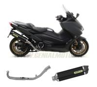Terminale + Collettori Arrow Omologato Allu Nero YAMAHA T-Max 560 2017 > 2023