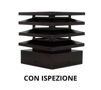 TERMINALE COMIGNOLO ARCHITETTONICO ISPEZIONE -testa di moro- PER STUFE e CAMINI