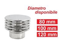 Terminale con Lamelle in Acciaio Inox per Canna fumaria Verticale Stufa Camino