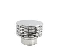 TERMINALE CON LAMELLE - INOX AISI 304 - PER STUFE e CAMINI