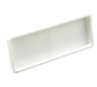 Terminale copertura per sistema di ventilazione, tubo di ventilazione, canale piatto, 110 x 55 mm, per la prevenzione di flussi di ritorno nei tubi, condotto di ventilazione in PVC