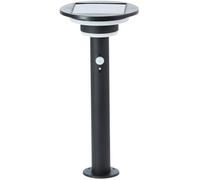 Terminale da esterno - BRILLIANT - GARVINA - LED e solare - Rilevatore di movimento - Acciaio inox e plastica - 4 W - Nero
