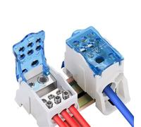 Terminale Di Collegamento Ferroviario UKK 80A/125A/160A/250A/400A Scatola Di Distribuzione, Un Connettore Elettrico For Linea Di Alimentazione In Entrata E In Uscita(UKK-160A-Blue,1 PCS)