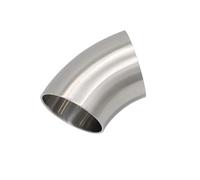 Terminale di Scarico 1.5 Spessore 51mm 63mm 76mm OD Sanitario Saldatura Di Testa 45 Gradi Gomito Curva Tubo Inox Auto Tubo Marmitta Tubo Saldato Scarico Coda Punta(60mm)