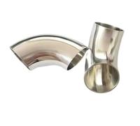Terminale Di Scarico 1.5thick51mm 63mm 76mm OD sanitario Butt Weld 90 Degree Elbow Bend Pipe 304 auto tubo di scarico marmitta tubo saldato Terminale Scarico Auto(1pca 45mm)