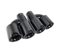 Terminale di Scarico 1 Paio Di Terminali Di Scarico Universali A Doppia Uscita Stile H In Acciaio Inox Nero Per BMW Per M2 Per M3 Per M4 Per M5 Scarico Coda Punta(IN 73MM-OUT 93MM)