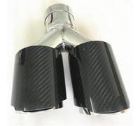 Terminale di Scarico 1 PC Modifica Tubo Scarico Universale Doppio Automobile Punta Marmitta Punta Scarico Universale Auto Serie 3(51-76MM)