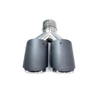 Terminale di Scarico 1 Pezzo Tubo Scarico Auto In Fibra Carbonio Styling Acciaio Inossidabile Doppio Universale Marmitta Accessori Turbo Fischio(ID 54-OD 76)