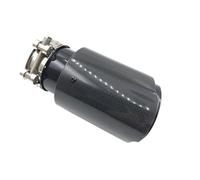 Terminale di Scarico 1 Pz Car Styling Lucido Carbonio Nero in Acciaio Inox 304 Marmitta Tubo di Scarico Silenziatore per Auto di Scarico Gola della Coda dell'auto(in 70MM-out 101MM)