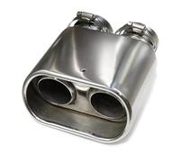Terminale di Scarico 1 Pz Doppio Terminale Di Scarico Interno Tubo Di Scarico Quadrato Silenziatore Punte Per Auto Universale Ugello 60mm Scarico Coda Punta