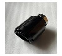 Terminale di Scarico 1 Pz Per BMW Singolo Tubo Di Scarico Auto Coda Gola Lucido Nero Fibra Di Carbonio/acciaio Inossidabile Punte Di Scarico Terminale Gola Scarico Coda Punta(ID 70MM-OD 114MM)