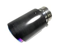 Terminale di Scarico 1 Pz Terminale Di Scarico Auto Tubo Viola Tubo Di Marmitta Semplice In Fibra Lucida Parti Di Automobili Modifica Del Tubo Di Scarico Scarico Coda Punta(ID 73mm-OD 89mm)