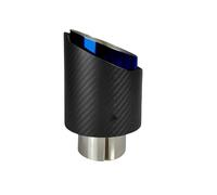 Terminale di Scarico 1 Pz Universale Auto Coda Gola Silenziatore In Acciaio Inox Placcatura Blu Twill Opaco Marmitta Ugello Di Scarico Punta Scarico Coda Punta(51mm-76mm)