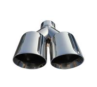 Terminale di Scarico 1 Pz Universale Auto Coda Gola Silenziatore Lunghezza A Forma Di Y Doppio Fuori Twill Lucido Punta Marmitta Di Scarico Scarico Coda Punta(51mm-76mm)