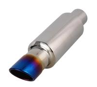 Terminale Di Scarico 1 Pz Universale Marmitta Di Scarico Per Auto Punta Marmitta Di Scarico Per Auto Tubo In Acciaio Inox Coda Posteriore Gola Tubo Di Scarico Dritto Terminali(Blued)