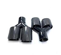 Terminale di Scarico 2 Pezzi Auto Lucido Silenziatore Punta A Forma Y Doppia Uscita Tubo Scarico Silenziatori Ugello Decorazione Universale In Acciaio Inox Turbo Fischio(ID 48-OD 89)