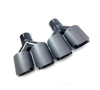 Terminale di Scarico 2 Pezzi Auto Opaco Silenziatore Punta A Forma Y Doppia Uscita Tubo Scarico Silenziatori Ugello Decorazione Universale In Acciaio Inox Turbo Fischio(IN 57-OUT 101)