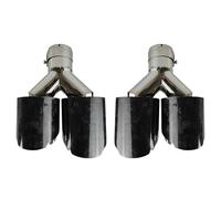 Terminale Di Scarico 2 Pezzi Di Silenziatore Scarico Universale Per Auto In Fibra Carbonio Lunghezza Forgiata A Forma Y Doppia Uscita Copertura Della Punta Di Scarico(60mm-89mm)
