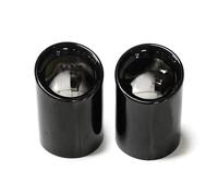 Terminale di Scarico 2 Pezzi In Acciaio Inox Tubo Scarico Singolo Modello Tondo Auto Punta Marmitta Per BMW X3 G01 X4 G02 G08 2019-2022 Turbo Fischio(Nero)