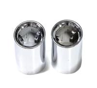 Terminale di Scarico 2 Pezzi In Acciaio Inox Tubo Scarico Singolo Modello Tondo Auto Punta Marmitta Per BMW X3 G01 X4 G02 G08 2019-2022 Turbo Fischio(Argento)