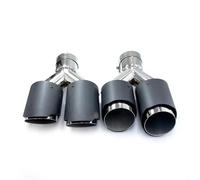 Terminale di Scarico 2 Pezzi Modifica Auto Universale Doppio Sandy Tubo Scarico Silenziatore Punta Per 3 Serie Turbo Fischio(ID 60-OD 76)