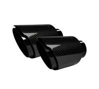 Terminale Di Scarico 2 Pezzi Universal Car Tail Throat Silenziatore In Acciaio Inox Lucido Nero Twill Marmitta Ugello Di Scarico Copertura Della Punta Di Scarico(70mm-89mm)