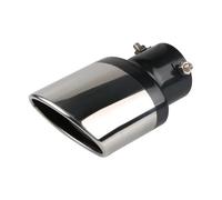 Terminale di Scarico 63mm Universale Auto Marmitta Punta Rotonda Tubo In Acciaio Inox Scarico Coda Accessori Turbo Fischio(Flat)