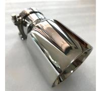 Terminale di Scarico Acciaio Inossidabile Il Bordo Smussato Universale Silenziatore Posteriore Gola Modifica Auto Tubo Di Scarico(60 IN-101 OUT)