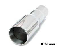 Terminale di Scarico Acciaio Inox Ø ID 2,25" OD 75mm Marmitta Jeep Universale