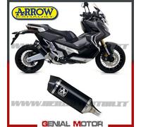 Terminale di Scarico Arrow Race Tech Corto Allu Nero Honda X-Adv 750 2017 > 2023