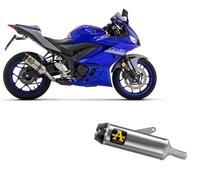 Terminale di Scarico Arrow Thunder Carbon End Cap Allum YAMAHA YZF R3 2021 2024