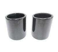Terminale di scarico auto Custodia universale per auto 1PC per punta di scarico Silenziatore lucido in fibra carbonio(114mm With logo)