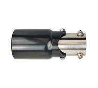 Terminale di scarico auto Ingresso punta di scarico per gola regolabile della per coda del silenziatore per dell'automobile con angolo(1PCS BLACK)