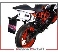 Gpr Exhaust Systems Albus Ceramic Ktm Duke 125 11-16 Cat Homologated Slip On Muffler Bianco Homologated