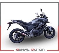 G.P.R. Terminale di scarico Deeptone Inox – Honda NC700 X/S DCT 2012-2013 – Omologato Argento