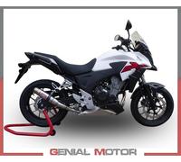 G.P.R. Scarico Slip-On Deeptone Inox per Honda CB 500X 2013-2015 Omologato Argento