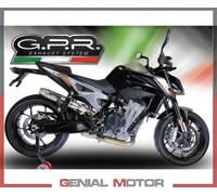 Gpr Exhaust Systems Deeptone Inox Slip On Ktm Duke 790 17-20 Euro 4 Not Homologated Muffler Argento Not Homologated