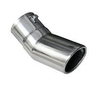 Terminale di scarico in acciaio inox, obliquo, 145 x 63 mm, universale