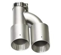 terminale di scarico in acciaio inox Per Golf R Per MK7 GTI 1 PZ Terminale Scarico Doppio Acciaio Inossidabile Opaco Sistema Marmitta Ugello TIPO H(Right Id63mmod114mm.)