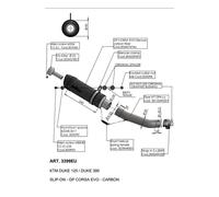 Terminale di Scarico Leovince GP CORSA EVO per Ktm Duke 125 2021 > 2023