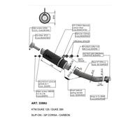 Terminale di Scarico Leovince GP CORSA per Ktm Duke 125 2021 > 2023