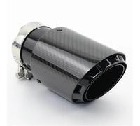 Terminale di Scarico Marmitta Terminale Tubo Scarico In Acciaio Inox Con Fibra Carbonio Nera 89/101/114 Mm Modifiche Auto Per Uso Generale(76mm out 101mm)