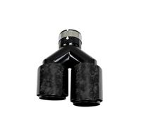 Terminale di Scarico Marmitta Universale In Acciaio Inox Racing Per Auto Modifica Auto Tubo Di Scarico Silenziatore Modifica Doppi Terminali Di Scarico Scarico Coda Punta(Left ID60-OD101)