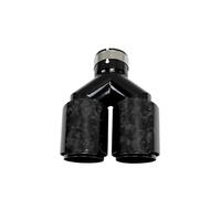 Terminale di Scarico Marmitta Universale In Acciaio Inox Racing Per Auto Modifica Auto Tubo Di Scarico Silenziatore Modifica Doppi Terminali Di Scarico Scarico Coda Punta(Equal ID51-OD89)