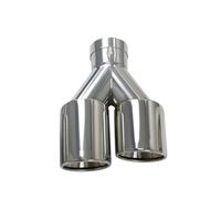 Terminale di Scarico Marmitta Universale In Acciaio Inox Racing Per Auto Modifica Auto Tubo Di Scarico Silenziatore Modifica Doppi Terminali Di Scarico Scarico Coda Punta(Right In63-Out 89mm)