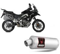 Sistema di scarico MIVV Dakar con EG-BE Acciaio inox / Acciaio inox nero