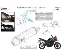 Terminale di Scarico Mivv SPEED EDGE Inox Nero per QJ MOTOR SRT 800 S/X/SX 2024